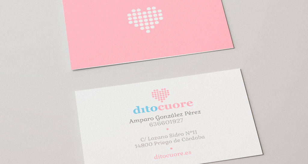 implantacion en tarjetas del logotipo ditocuore